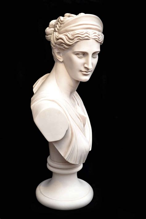 Stunning Marble Bust Of Diana In 2020 Marble Bust Sculpture Art