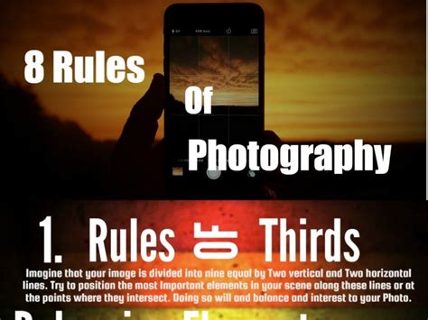 8 Rules Of Photography