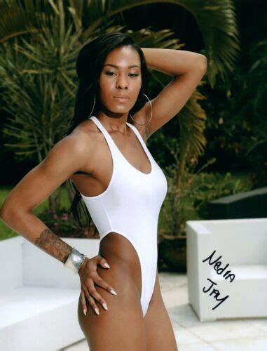 Nadia Jay Super Sexy Hot Ebony Signed X Adult Model Photo Coa Proof