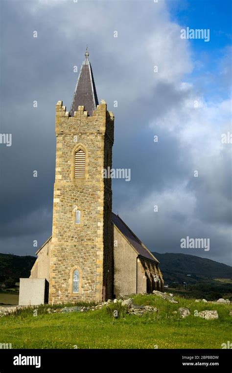 Church Of Ireland Glencolmcille Village County Donegal Ireland Stock