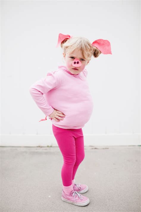For this diy piglet costume, the pretty lady used different variations of pink which is also cool. DIY Halloween Costumes