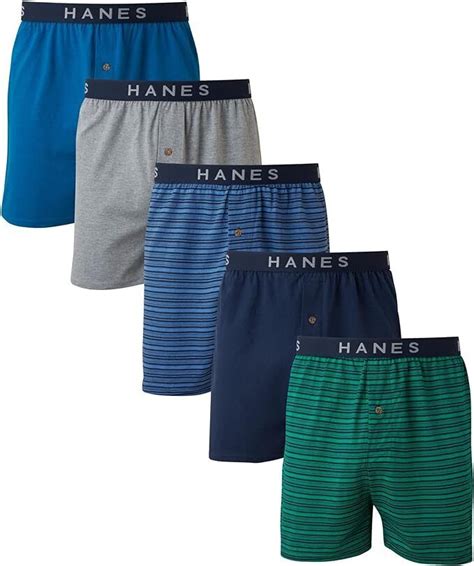 Hanes Classics Mens Tagless Comfortsoft Knit Boxers Comfort Flex 5pk Underwear Ebay