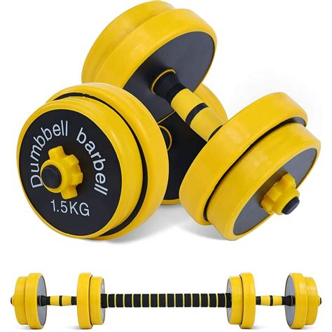 Nicec Adjustable Dumbbell Barbell Weight Pair Free Weights 2 In 1 Set