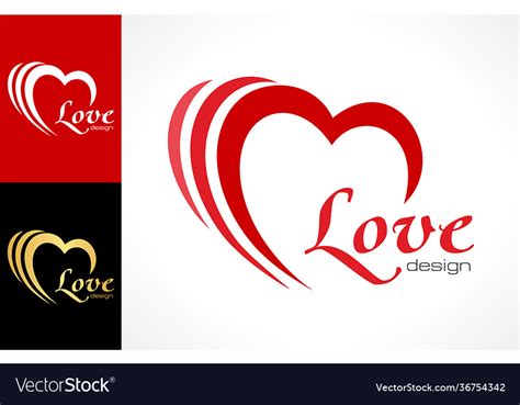 Heart Logo Love Design Royalty Free Vector Image