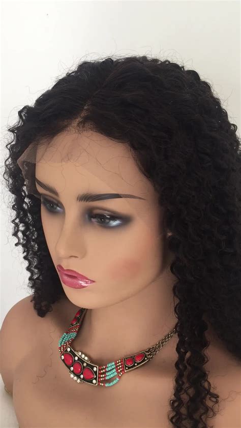 Cheap Price 130 Density Kinky Curl Lace Wig Hot Sale Natural Color