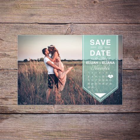 Modern Save The Date Postcard Save The Date Card Photo Etsy