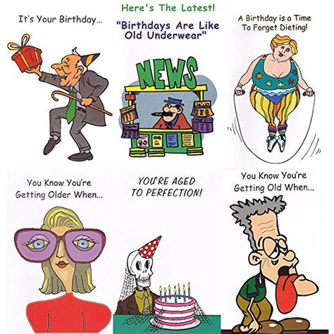 Assorted Very Funny Birthday Greeting Cards In A Bulk 12 Pack Walmart