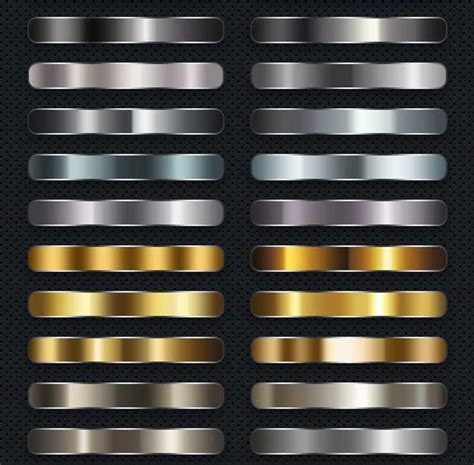 50 Metal Gradients For Adobe Photoshop Free Download In 2021 Free