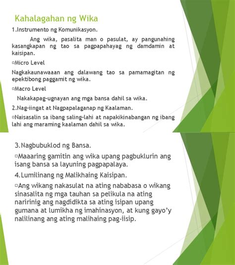 Kahalagahan Ng Wikang Filipino Sa Komunikasyon Sakahala