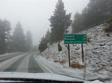 Highway 330 By Running Springs Ca Oct 92013 Snowed San Bernardino