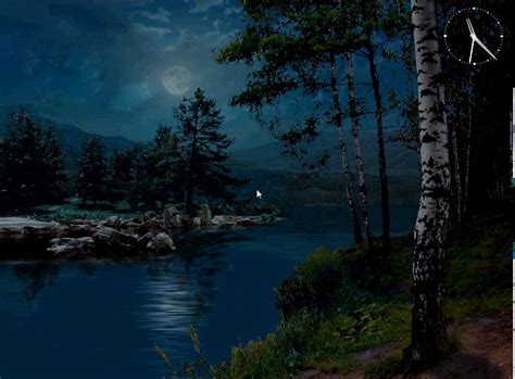3d Mountain Lakes At Night Screensaver Software Informer Screenshots