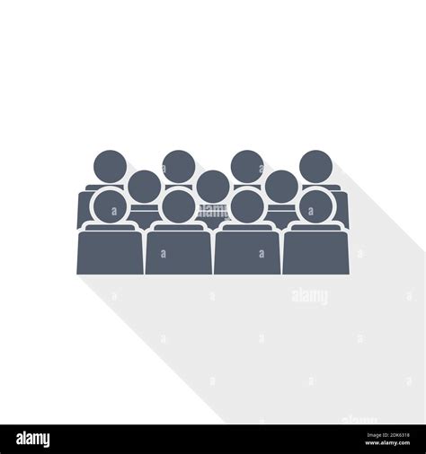 Group Of People On Seminar Vector Icon Audience Concept Flat Design
