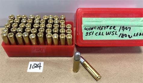 Ammo 50 X Winchester 1907 351 Wsl 180 Gr