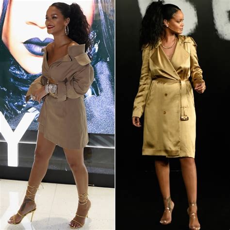 Rihanna Trench Dress At Fenty Beauty Dubai Event 2018