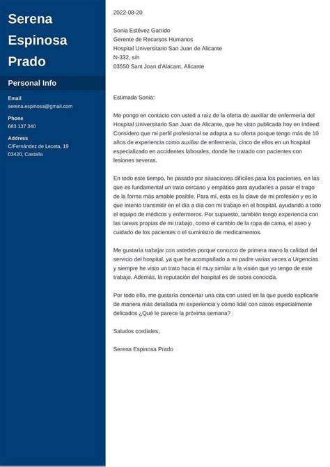 Consejos Para Una Carta De Presentaci N De Auxiliar De Enfermer A Sin