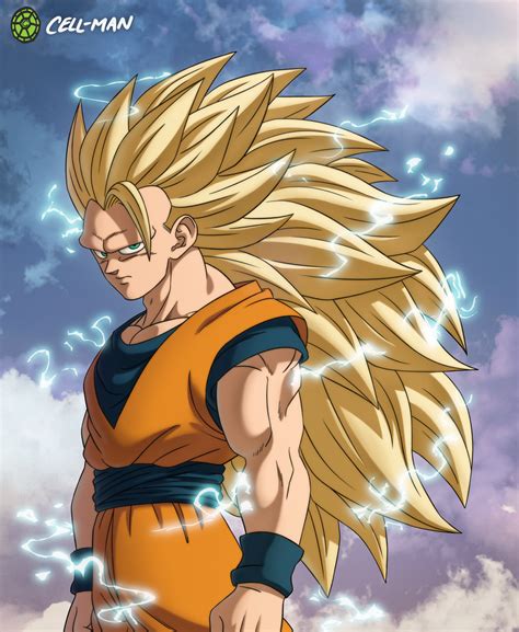 Goku Super Saiyajin 3 By Cell Man On Deviantart Dragon Ball Z Dragon