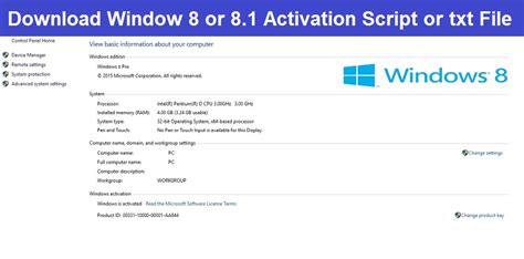 Window 8 Or 81 Activation Script Txt Download Best Windows 8 Activator