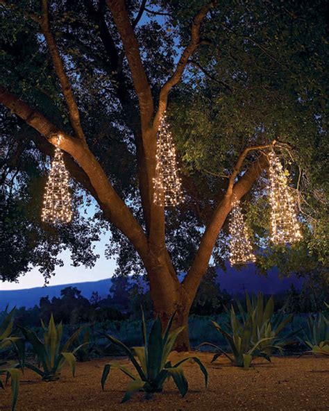 Outdoor Lighting Hanging Trees Martha Stewart