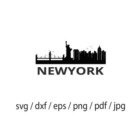 New York Skyline Svg Nyc Skyline Svg Clipart New York City Inspire