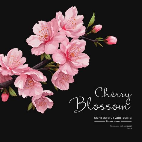 Premium Vector Cherry Blossom Invitation Card Design Template