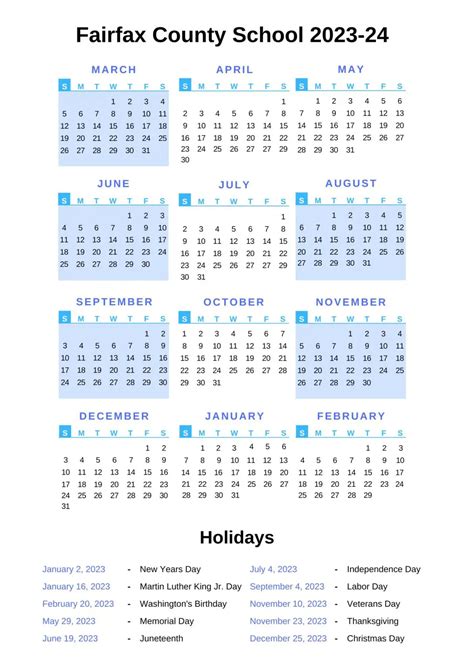 Fairfax County School Calendar Archives County School Calendar 2023 24