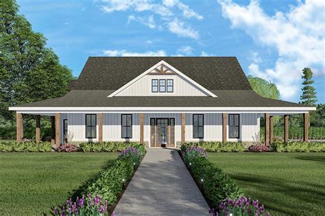 Plan 149004and Exclusive Ranch Home Plan With Wrap Around Porch