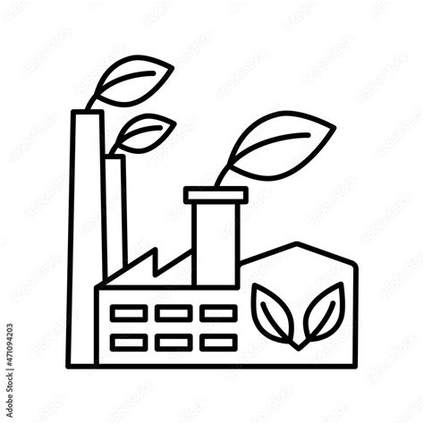 Carbon Neutral Co2 Recycling Icon Eco Factory Symbol Net Zero Carbon