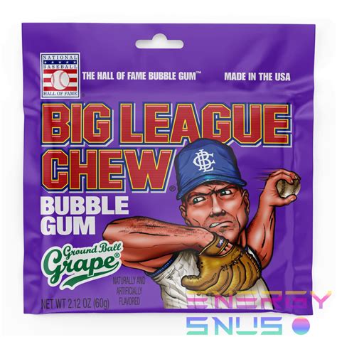 Big League Chew Grape Bubble Gum Flavor Energy Snus