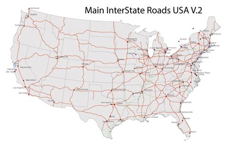 Printable Map Of United States With Roads Printable Us Maps