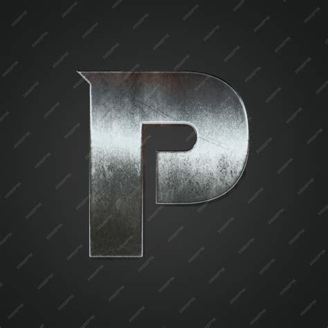 Premium Psd 3d Illustration Of Metal Letter P