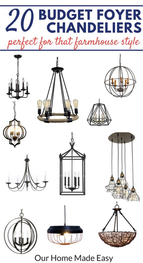 We're making slow, but steady progress on the farmhouse style makeover for our foyer. 20 Budget Foyer Chandeliers (All are less than $150 ...