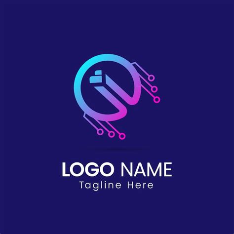 Premium Vector Letter I Creative Tech Logo Design Template