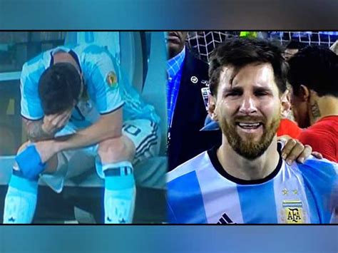 lionel messi spotted crying after argentina loses copa america 2016 finals oneindia