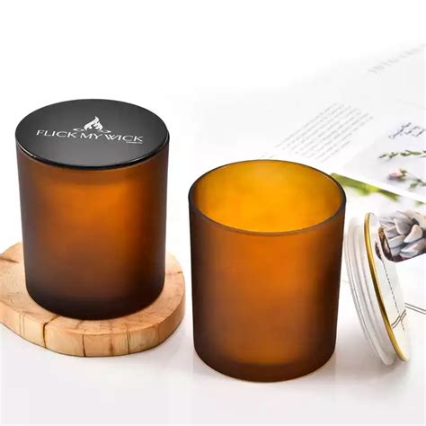 Wholesale 200ml 320ml 430ml High Quality Simple Style Glass Candle Jar With Customized Logo And