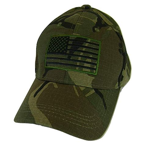 Embroidered American Flag Camouflage Cotton Adjustable Baseball Cap