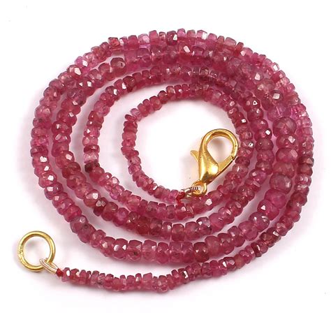 On Sale Ruby Beaded Necklace Ruby Faceted 260mm To 4mm Etsy