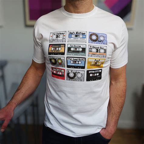 Personalised Cassette Tape Music Selection T Shirt By Good Time Ts