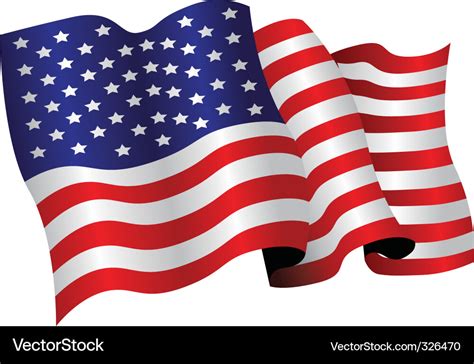 American Flag Royalty Free Vector Image Vectorstock