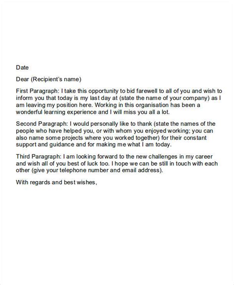 Letters images on farewell email to coworkers sample letter retirement letter template examples and writing tips. Sample Goodbye Email | Business Mentor