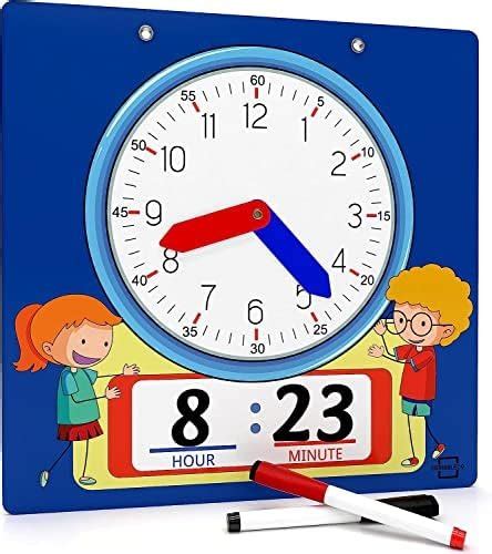 Scribbledo Writable Dry Erase Learning Clock For Kids Write And Wipe