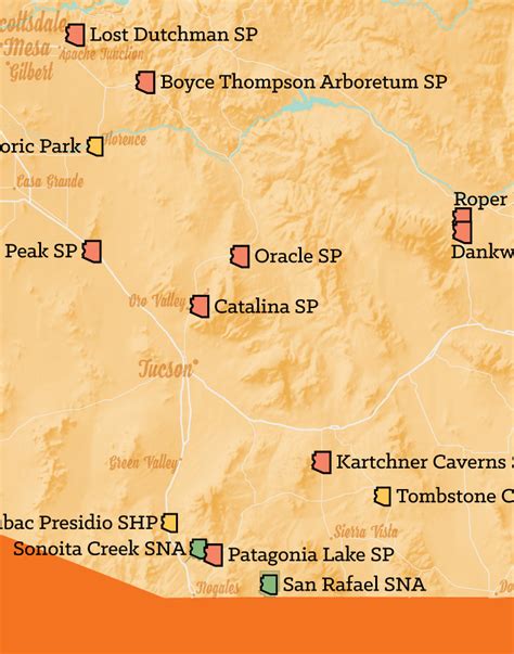 arizona state parks map 11x14 print best maps ever