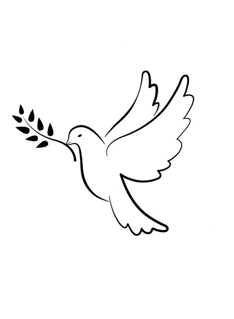 A simple dove Coloring Page - Free Printable Coloring Pages