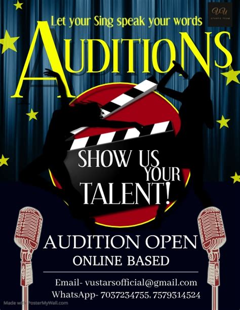 Singing Audition Postermywall