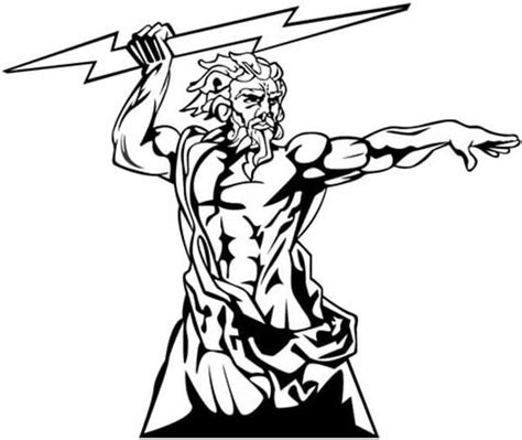 Desenhos Do Deus Grego Zeus Para Imprimir E Colorir Pintar