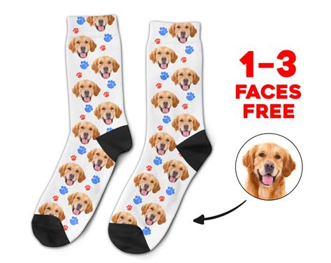 Custom Face Socks Dog Socks Pup Socks Picture Socks Etsy