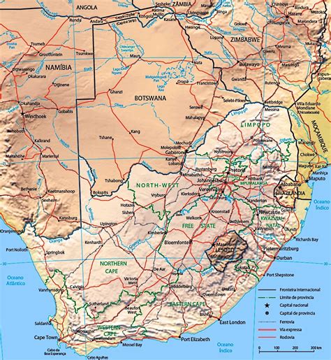 Mapa Da África Do Sul África Do Sul Mapa Online