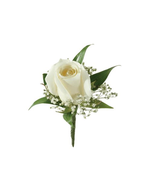 White Rose Boutonniere 1385 Royers Flowers And Ts Flowers