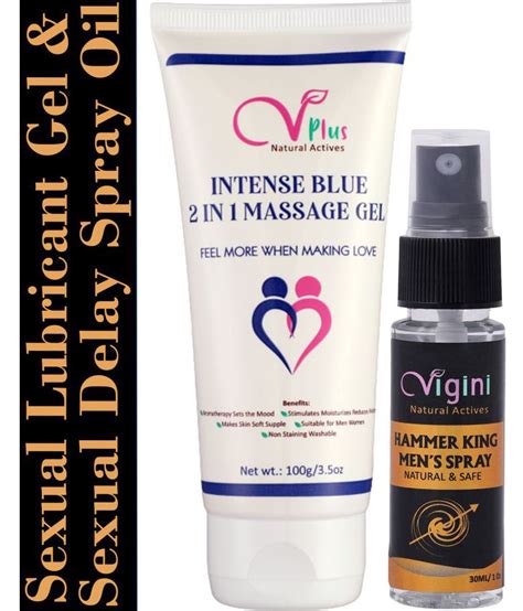 Vigini Natural Intense Blue Sexual Lubricants Lube Vaginal Anal Sex Massage Gel For Men And Women