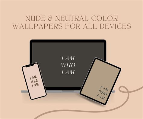Minimalist Nude Neutral Nature Color Theme Desktop Background Digital Wallpaper Bundle Of
