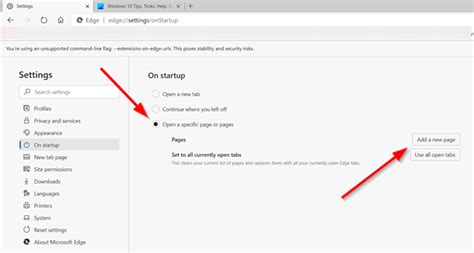 Como Definir Ou Alterar A Página Inicial Do Microsoft Edge No Windows 1110